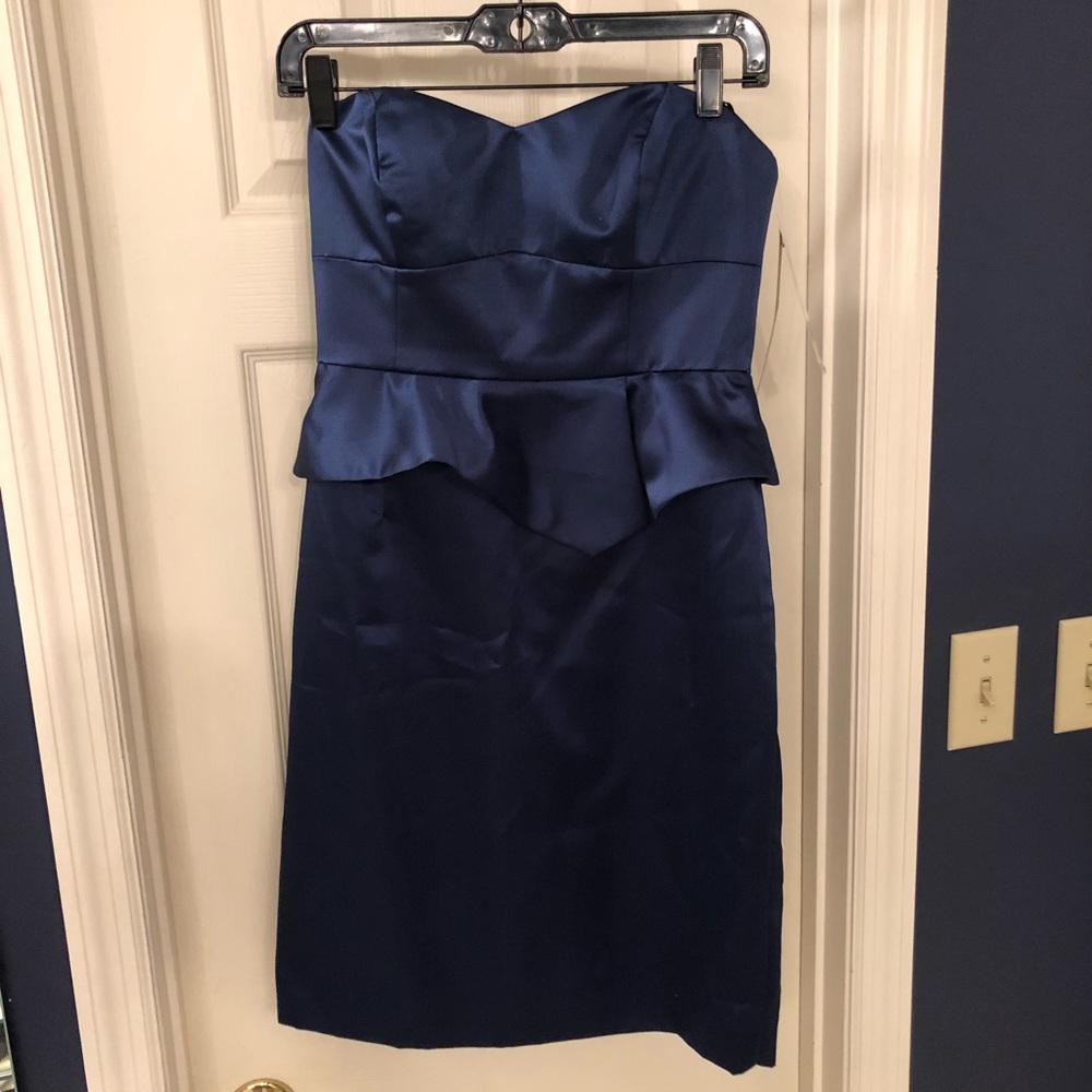 Nicole Miller Strapless Peplum Dress